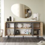 Μπουφές Augusta pakoworld oak-ανθρακί 160x40x78.5εκ - Image 3