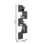 Ραφιέρα τοίχου Belinda pakoworld sonoma 22x22x117.2εκ - Image 3