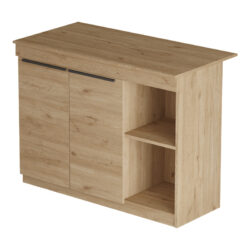 Τραπέζι-πάγκος κουζίνας Kogile pakoworld σε φυσική απόχρωση 120x60x88.2εκ