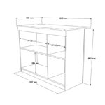 Τραπέζι-πάγκος κουζίνας Kogile pakoworld σε φυσική απόχρωση 120x60x88.2εκ - Image 5