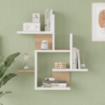 Ραφιέρα τοίχου Nogara pakoworld σε φυσική-λευκή απόχρωση 62.6x14.5x66.2εκ - Image 3