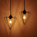 Φωτιστικό οροφής δίφωτο Tebour pakoworld Ε27 μέταλλο μάυρο 30x30x70εκ - Image 2