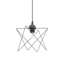 Φωτιστικό οροφής Langit pakoworld Ε27 μέταλλο μάυρο 18x18x65εκ