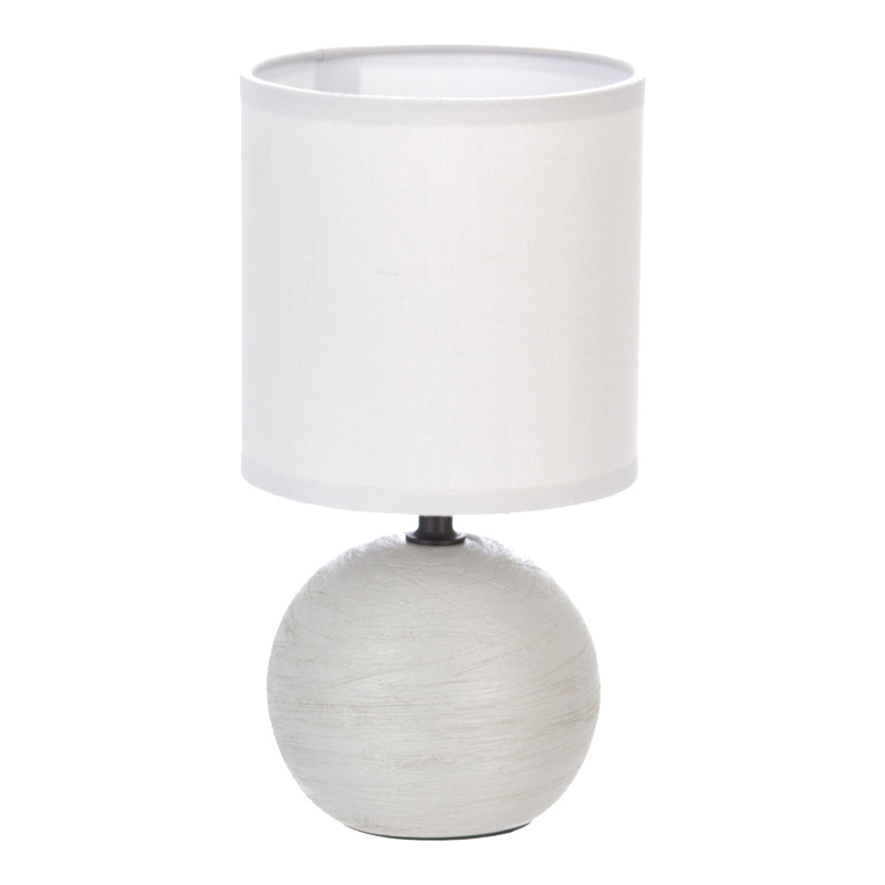 199-000514 Επιτραπέζιο φωτιστικό PWL-1210 pakoworld Ε14 60W κεραμικό γκρι Φ13x25εκ