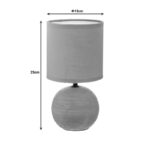 Επιτραπέζιο φωτιστικό PWL-1210 pakoworld Ε14 60W κεραμικό χακί Φ13x25εκ - Image 3