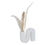 Βάζο Snaky pakoworld κεραμικό σε λευκή απόχρωση 25x5x21εκ - Image 2