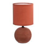 Επιτραπέζιο φωτιστικό PWL-1210 pakoworld Ε14 κεραμικό σε terracotta απόχρωση Φ13x25εκ