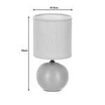 Επιτραπέζιο φωτιστικό PWL-1210 pakoworld Ε14 κεραμικό σε γκρι-καφέ απόχρωση Φ13x25εκ - Image 2