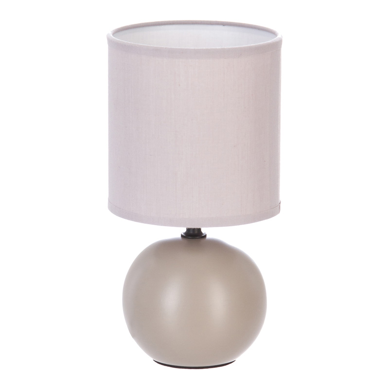 199-000608 Επιτραπέζιο φωτιστικό PWL-1210 pakoworld Ε14 κεραμικό σε γκρι-καφέ απόχρωση Φ13x25εκ