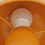 Επιτραπέζιο φωτιστικό Mushi pakoworld μέταλλο σε κίτρινη απόχρωση Φ20x24,5εκ - Image 3