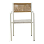 Τραπεζαρία Savor-Kliton σετ 5τεμ pakoworld λευκό αλουμίνιο και rattan σε φυσικό χρώμα 80x80x74εκ - Image 6