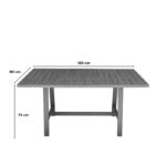 Τραπεζαρία Malibu pakoworld μασίφ ξύλο ακακίας 160x90x75εκ Σετ 5τεμ - Image 8