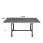 Τραπεζαρία Malibu pakoworld μασίφ ξύλο ακακίας 180x90x75εκ Σετ 7τεμ - Image 8