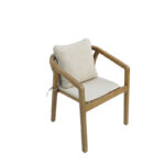 Τραπεζαρία Malibu pakoworld Σετ 9τεμ μασίφ ξύλο ακακίας 180x90x75εκ - Image 3