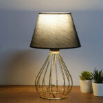 Επιτραπέζιο φωτιστικό PWL-1150 pakoworld Ε27 μαύρο-χρυσό Φ22x37εκ - Image 2