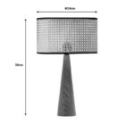 Επιτραπέζιο φωτιστικό Retroa pakoworld ξύλο οξιάς και pe rattan σε φυσικό χρώμα Φ24x38εκ - Image 3