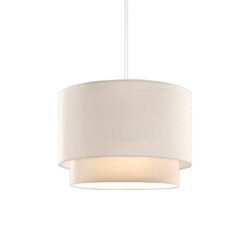 Φωτιστικό οροφής Tachi pakoworld Ε27 ύφασμα-pvc σε κρεμ απόχρωση Φ30x20εκ