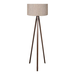 Φωτιστικό δαπέδου PWL-1059 pakoworld Ε27 σε άμμου/μπεζ-καρυδί απόχρωση Φ38x140εκ