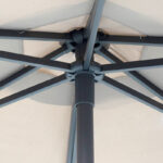 Ομπρέλα επαγγελματική Mongo pakoworld μονοκόμματος ιστός μέταλλο Φ2m μπεζ-ανθρακί - Image 3