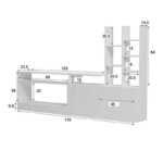 Σύνθετο σαλονιού Seruno pakoworld oak - μαύρο μαρμάρου 170x25x100εκ - Image 7