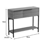 Κονσόλα Nordic pakoworld σε sonoma-μαύρη απόχρωση 90x29,5x76εκ - Image 8