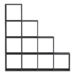 Βιβλιοθήκη Scala pakoworld ανθρακί 129.5x29x129.5εκ - Image 2