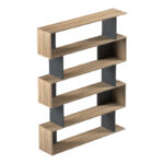 Βιβλιοθήκη Tetri pakoworld sonoma-ανθρακί 121.8x25.4x158.8εκ - Image 4