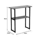 Κονσόλα Solain pakoworld sonoma-μαύρο μέταλλο 79x29x85εκ - Image 6