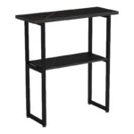 Κονσόλα Solain pakoworld μαύρο εφε μαρμάρου-μαύρο μέταλλο 79x29x85εκ - Image 2