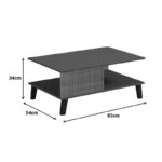 Τραπεζάκι σαλονιού Tuscany pakoworld sonoma-ανθρακί 83x54x34εκ - Image 7