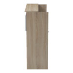 Γραφείο reception Optima pakoworld με led sonoma-ανθρακί 110x40x110εκ - Image 6