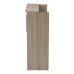 Γραφείο reception Optima pakoworld με led sonoma-λευκή όψη μαρμάρου 110x40x110εκ - Image 6