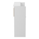 Γραφείο reception Optima pakoworld με led λευκό-sonoma 110x40x110εκ - Image 6