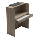 Γραφείο reception Zowel pakoworld με led sonoma-ανθρακί 90x40x110εκ - Image 2