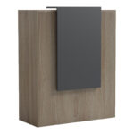 Γραφείο reception Zowel pakoworld με led sonoma-ανθρακί 90x40x110εκ