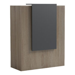 Γραφείο reception Zowel pakoworld με led sonoma-ανθρακί 90x40x110εκ