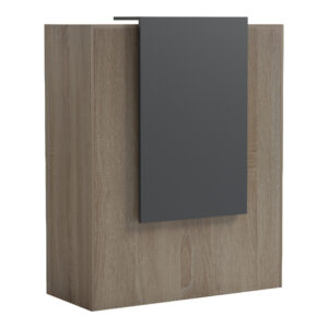 Γραφείο reception Zowel pakoworld με led sonoma-ανθρακί 90x40x110εκ