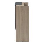 Γραφείο reception Zowel pakoworld με led sonoma-ανθρακί 90x40x110εκ - Image 6