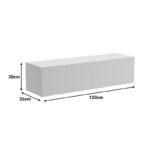 Έπιπλο τηλεόρασης επιτοίχιο με Led Rival pakoworld λευκό 120x35x30εκ - Image 6