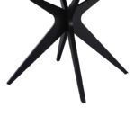 Τραπέζι Toda pakoworld mdf σε sonoma απόχρωση με μαύρα μεταλλικά πόδια Φ120x75εκ - Image 5