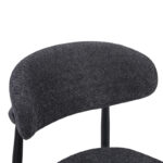 Καρέκλα Folegio pakoworld μπουκλέ σε ανθρακί απόχρωση με μαύρα πόδια 50x57x79.5εκ - Image 5