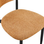 Καρέκλα Folegio pakoworld μπουκλέ σε camel απόχρωση με μαύρα πόδια 50x57x79.5εκ - Image 7