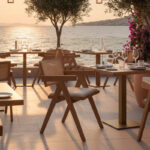 Πολυθρόνα Winslow pakoworld ξύλο rubberwood ανοικτό καρυδί-pvc rattan φυσικό-ύφασμα γκρι - Image 3