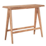 Τραπέζι Bar Winslow pakoworld ξύλο rubberwood ανοικτό καρυδί 120x45x100εκ