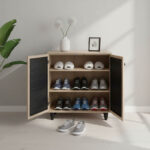 Παπουτσοθήκη-ντουλάπι Ronan pakoworld χρώμα φυσικό 70.5x35x66εκ - Image 3