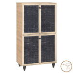 Παπουτσοθήκη-ντουλάπι Ronan pakoworld χρώμα φυσικό 70.5x35x122εκ - Image 2