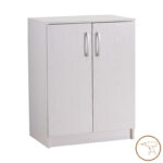 Παπουτσοθήκη-ντουλάπι Shordo pakoworld λευκό-oak μελαμίνης 60x40.5x80εκ - Image 2