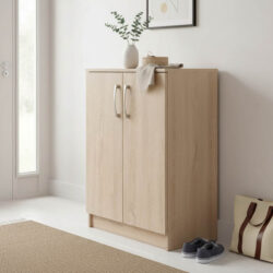 Παπουτσοθήκη-ντουλάπι Shordo pakoworld μελαμίνη σε φυσικό χρώμα 60x40.5x80εκ