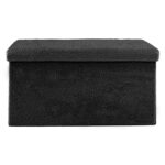 Σκαμπό-μπαούλο Forward pakoworld ύφασμα μπουκλέ ανθρακί 76x38x38εκ - Image 2