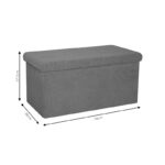 Σκαμπό-μπαούλο Forward pakoworld ύφασμα μπουκλέ ivory 76.5x38x37.5εκ - Image 5